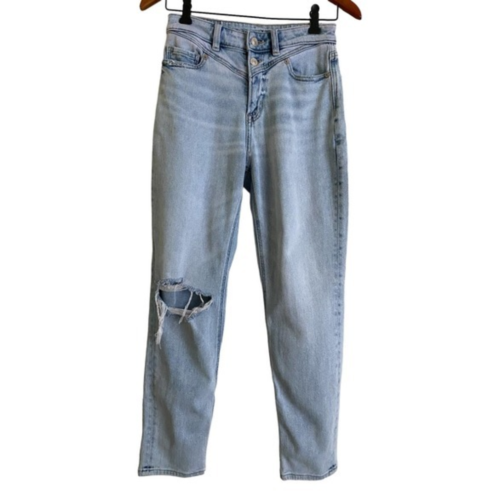 American Eagle-Mom Jean-Light Wash-Size 2‎ Short-EUC
